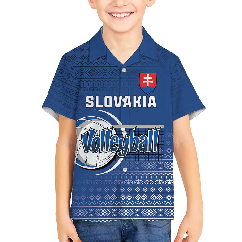 Custom Slovakia Volleyball Kid Hawaiian Shirt Come On Repre
