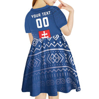 Custom Slovakia Volleyball Kid Short Sleeve Dress Come On Repre