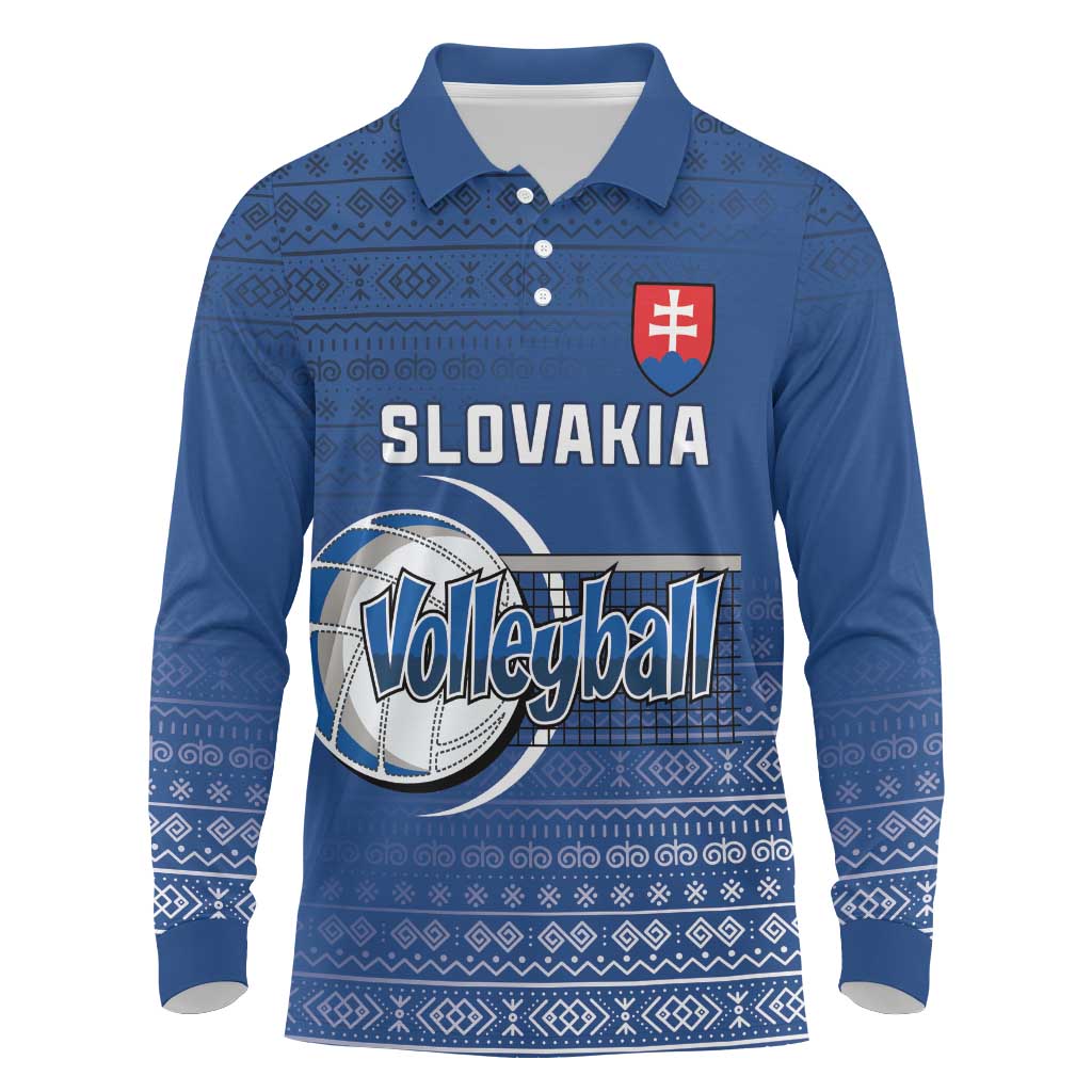 Custom Slovakia Volleyball Long Sleeve Polo Shirt Come On Repre