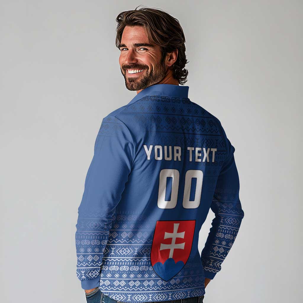 Custom Slovakia Volleyball Long Sleeve Polo Shirt Come On Repre