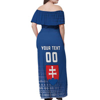Custom Slovakia Volleyball Off Shoulder Maxi Dress Come On Repre
