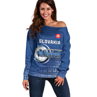 Custom Slovakia Volleyball Off Shoulder Sweater Come On Repre