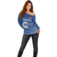 Custom Slovakia Volleyball Off Shoulder Sweater Come On Repre