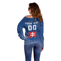 Custom Slovakia Volleyball Off Shoulder Sweater Come On Repre