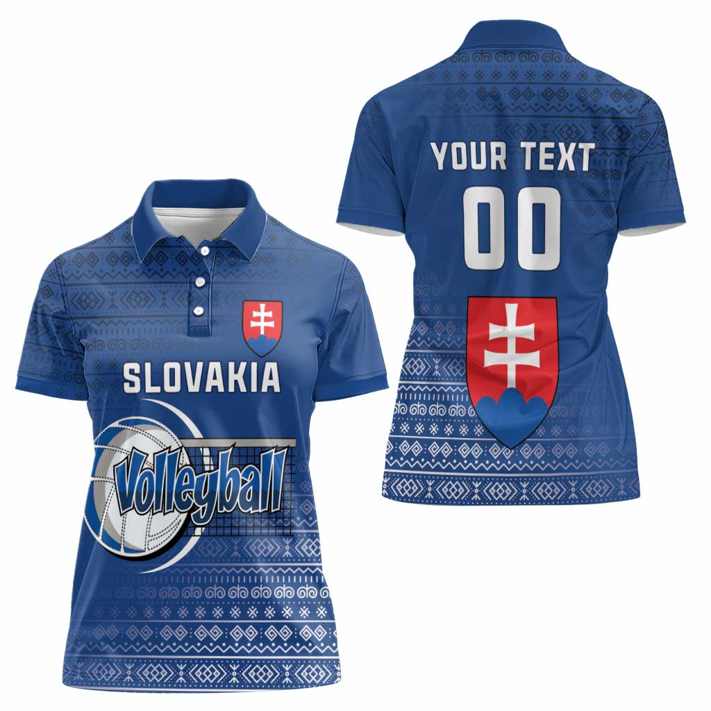 Custom Slovakia Volleyball Women Polo Shirt Come On Repre