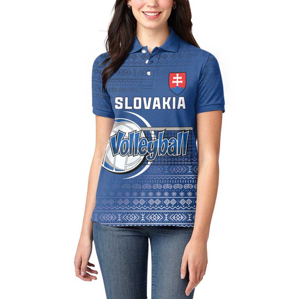 Custom Slovakia Volleyball Women Polo Shirt Come On Repre