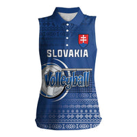 Custom Slovakia Volleyball Women Sleeveless Polo Shirt Come On Repre