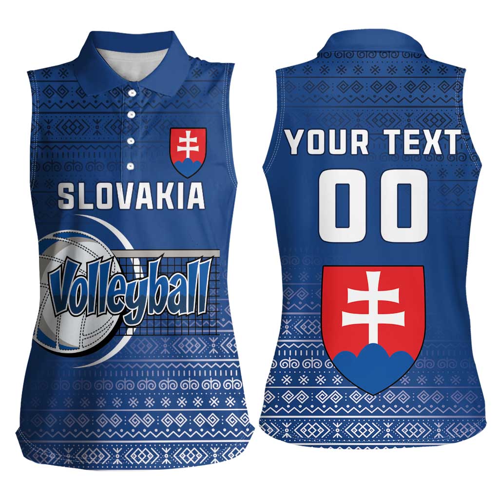 Custom Slovakia Volleyball Women Sleeveless Polo Shirt Come On Repre