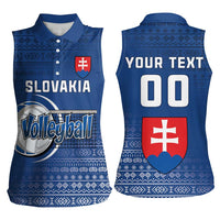 Custom Slovakia Volleyball Women Sleeveless Polo Shirt Come On Repre