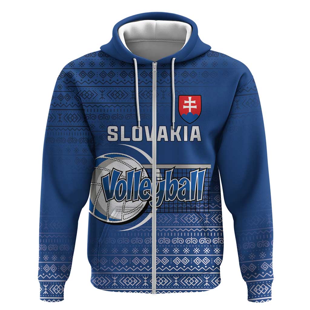 Custom Slovakia Volleyball Zip Hoodie Come On Repre