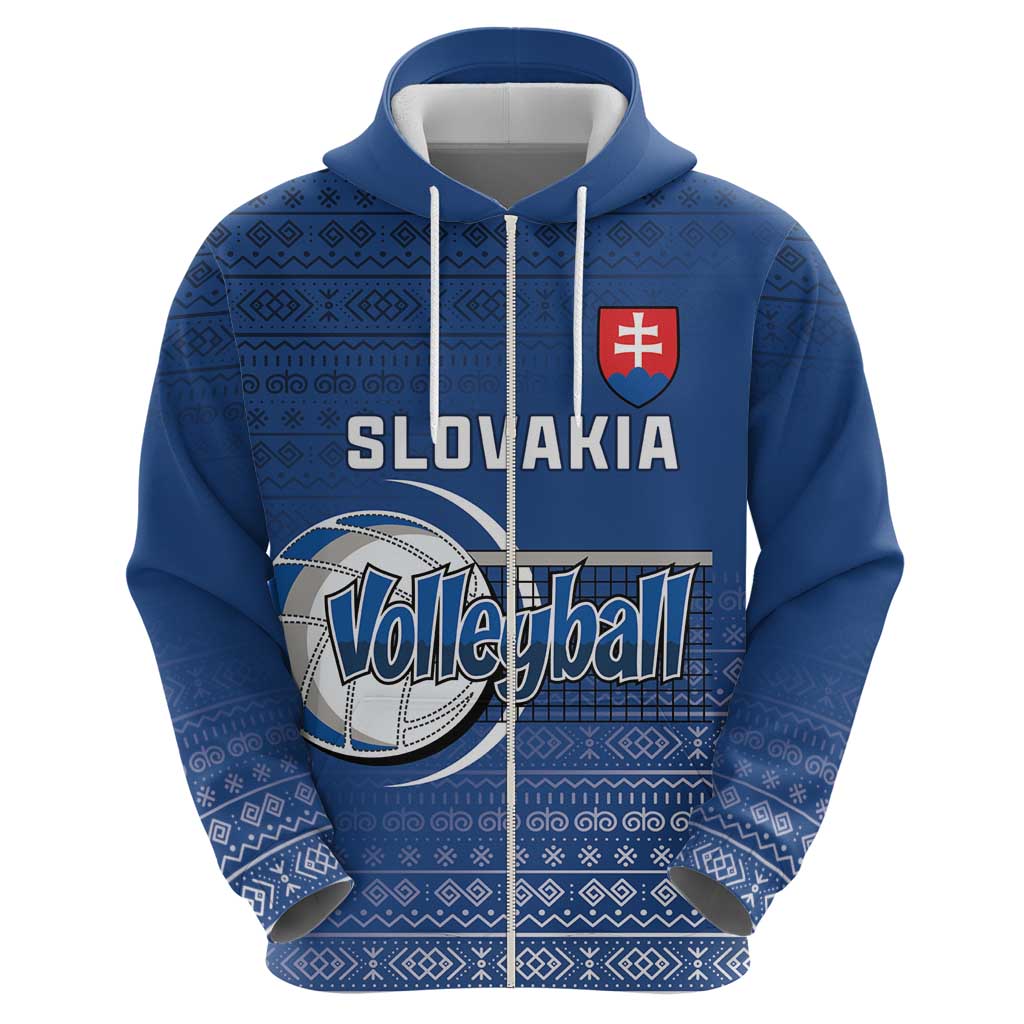 Custom Slovakia Volleyball Zip Hoodie Come On Repre