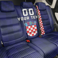 Custom Croatia Volleyball Back Car Seat Cover Go Champions Sahovnica
