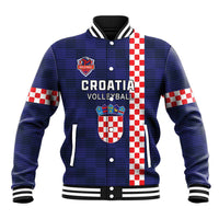 Custom Croatia Volleyball Baseball Jacket Go Champions Sahovnica