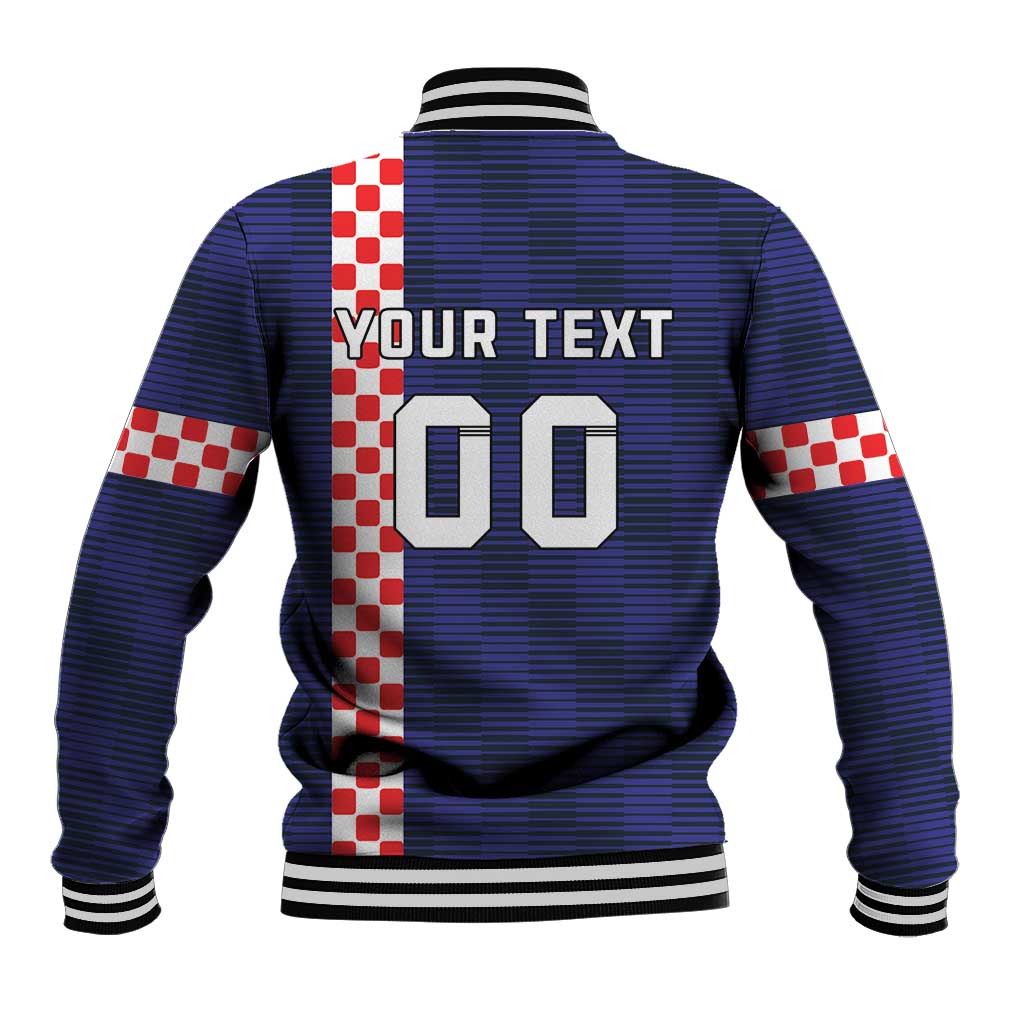 Custom Croatia Volleyball Baseball Jacket Go Champions Sahovnica