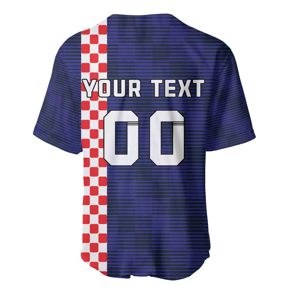 Custom Croatia Volleyball Baseball Jersey Go Champions Sahovnica