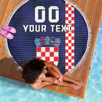 Custom Croatia Volleyball Beach Blanket Go Champions Sahovnica