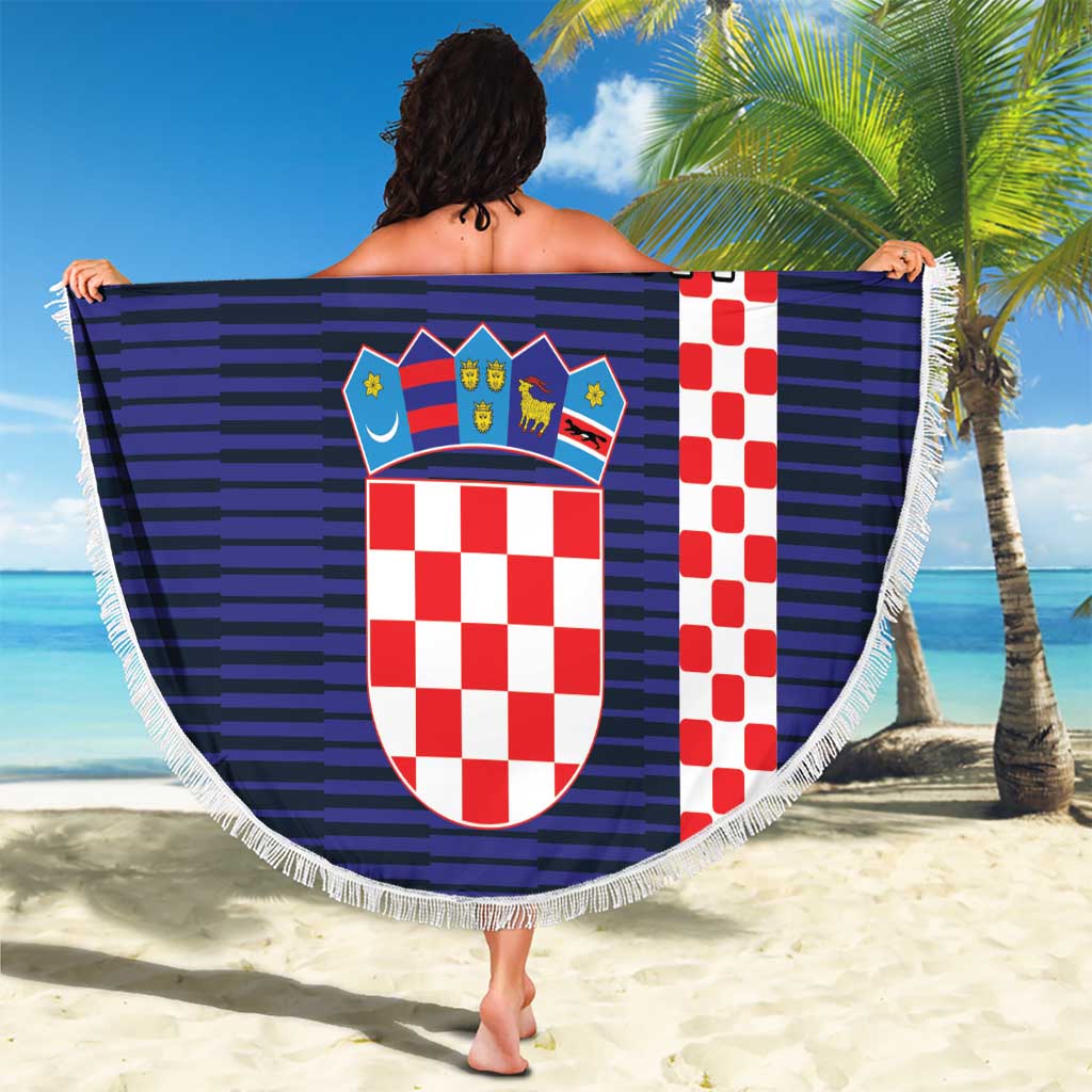 Custom Croatia Volleyball Beach Blanket Go Champions Sahovnica