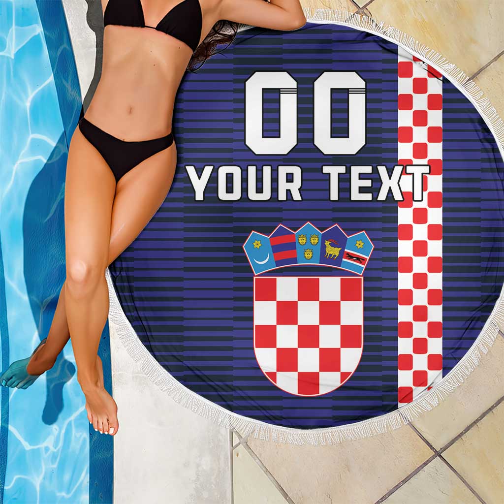 Custom Croatia Volleyball Beach Blanket Go Champions Sahovnica