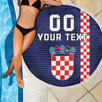 Custom Croatia Volleyball Beach Blanket Go Champions Sahovnica