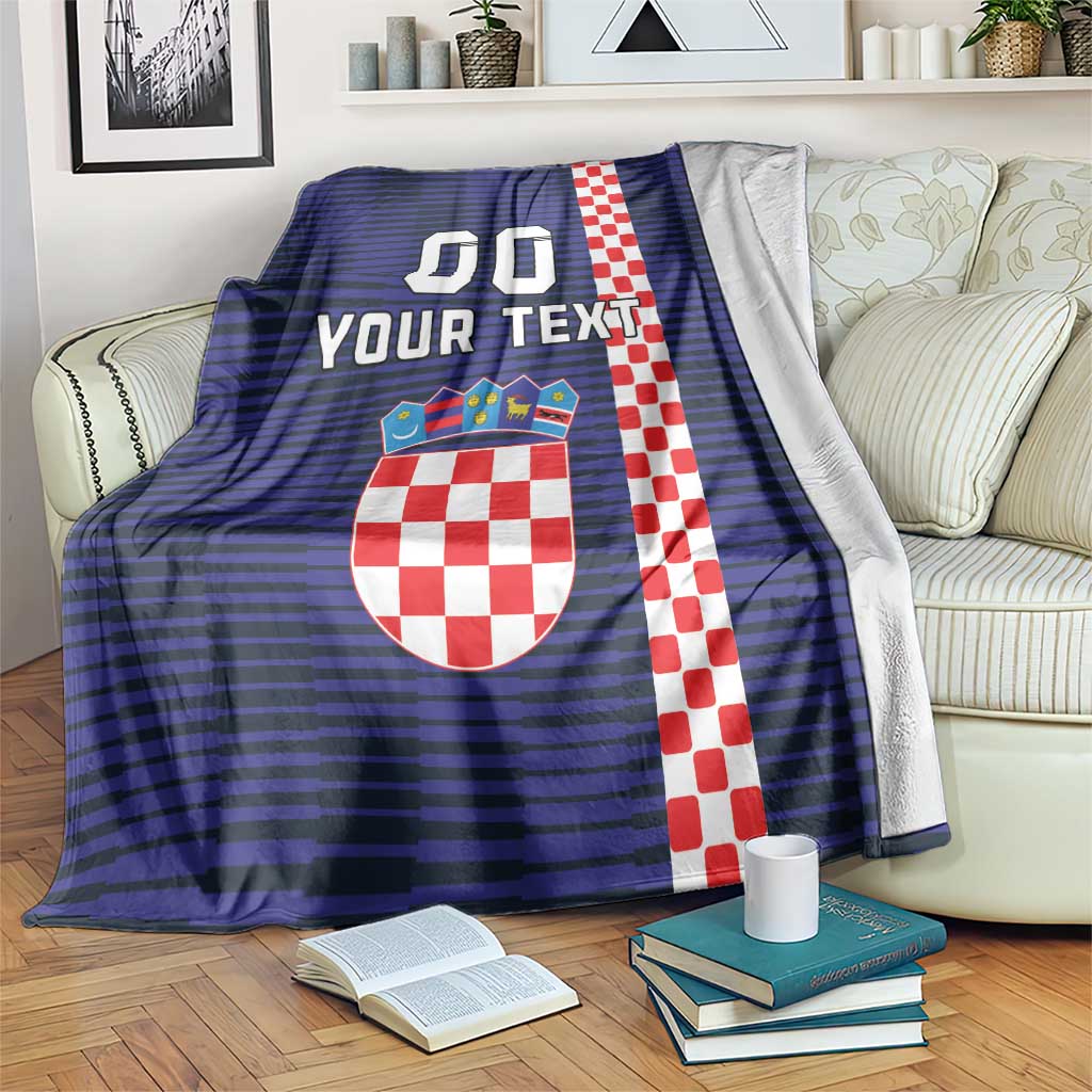 Custom Croatia Volleyball Blanket Go Champions Sahovnica