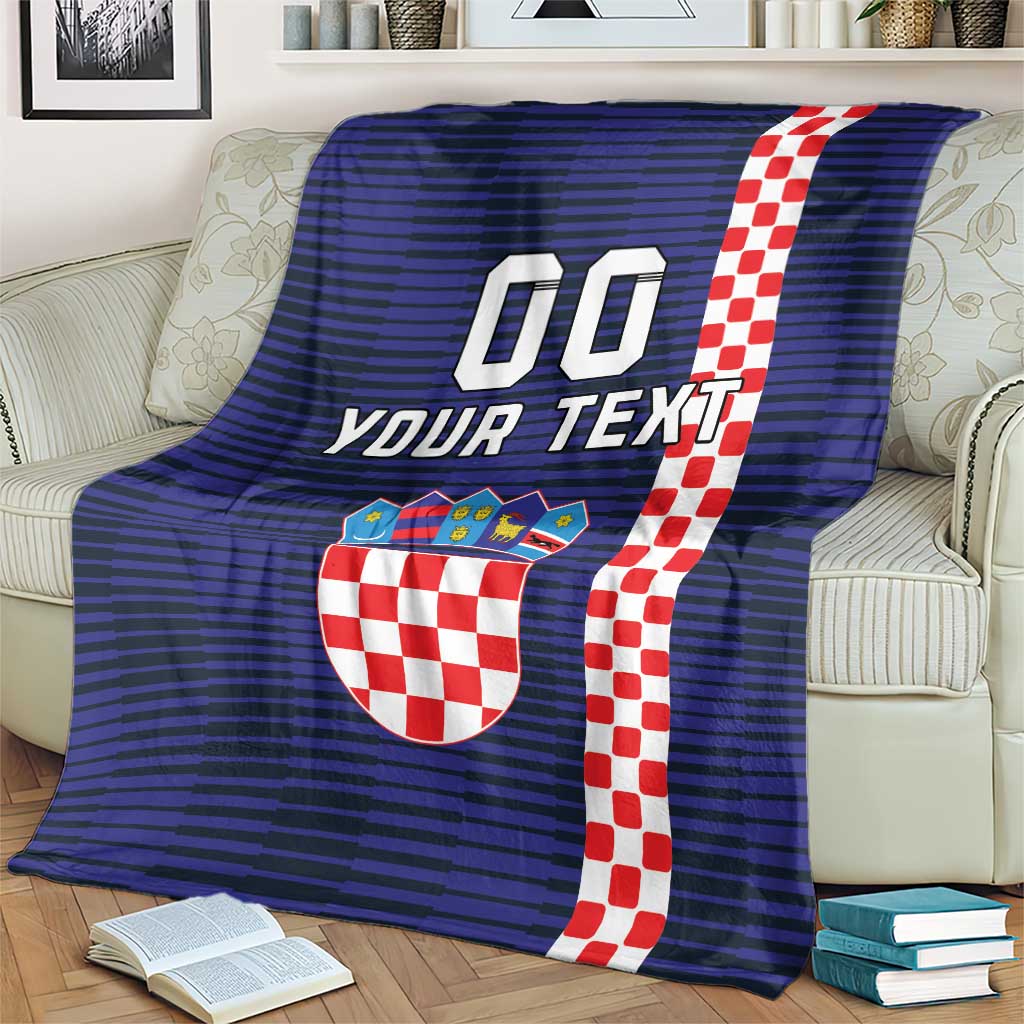 Custom Croatia Volleyball Blanket Go Champions Sahovnica