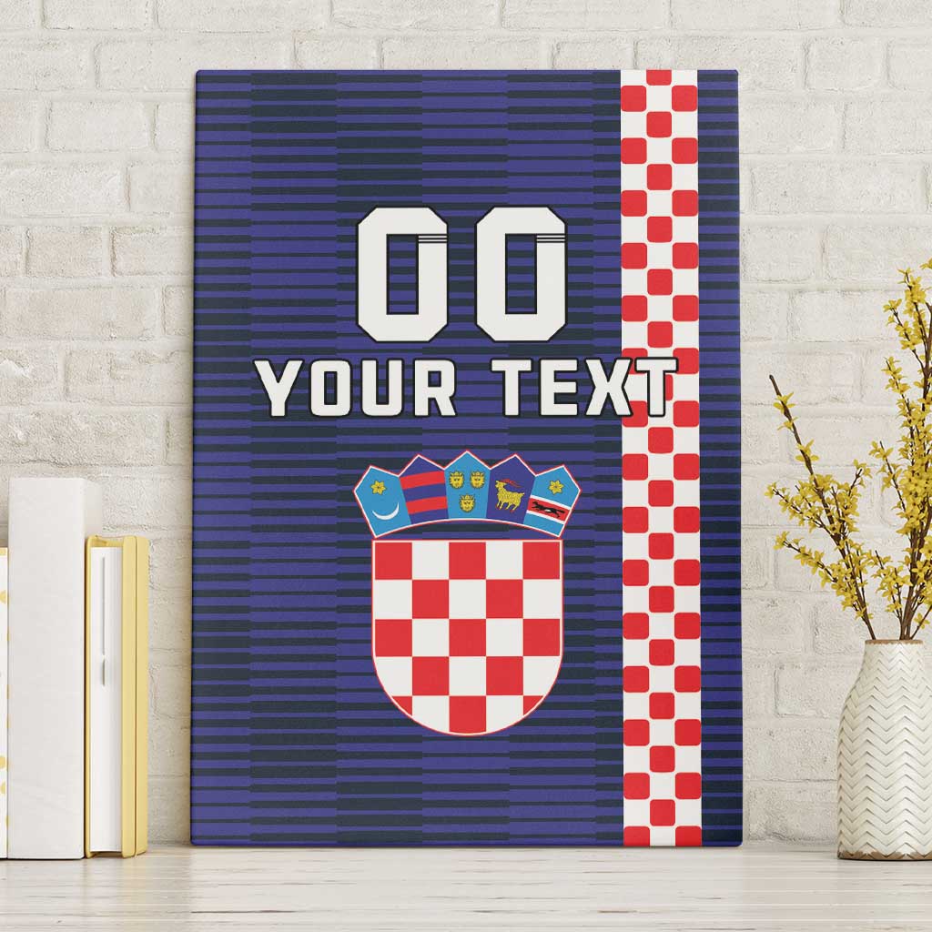 Custom Croatia Volleyball Canvas Wall Art Go Champions Sahovnica