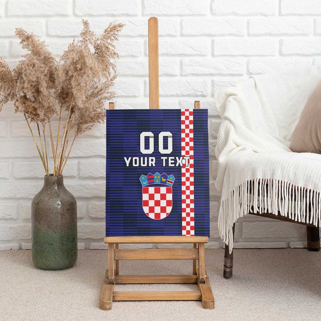 Custom Croatia Volleyball Canvas Wall Art Go Champions Sahovnica