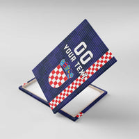 Custom Croatia Volleyball Canvas Wall Art Go Champions Sahovnica