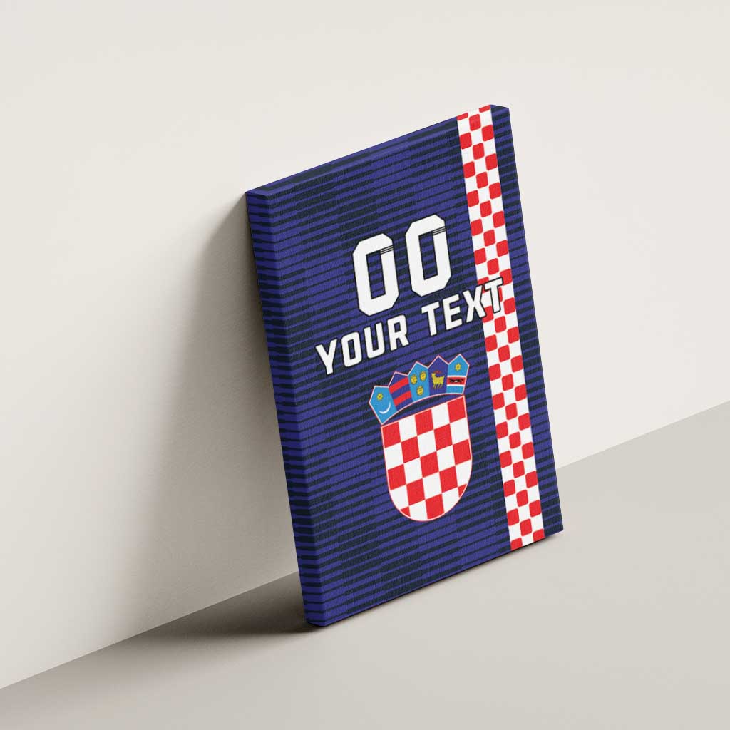 Custom Croatia Volleyball Canvas Wall Art Go Champions Sahovnica