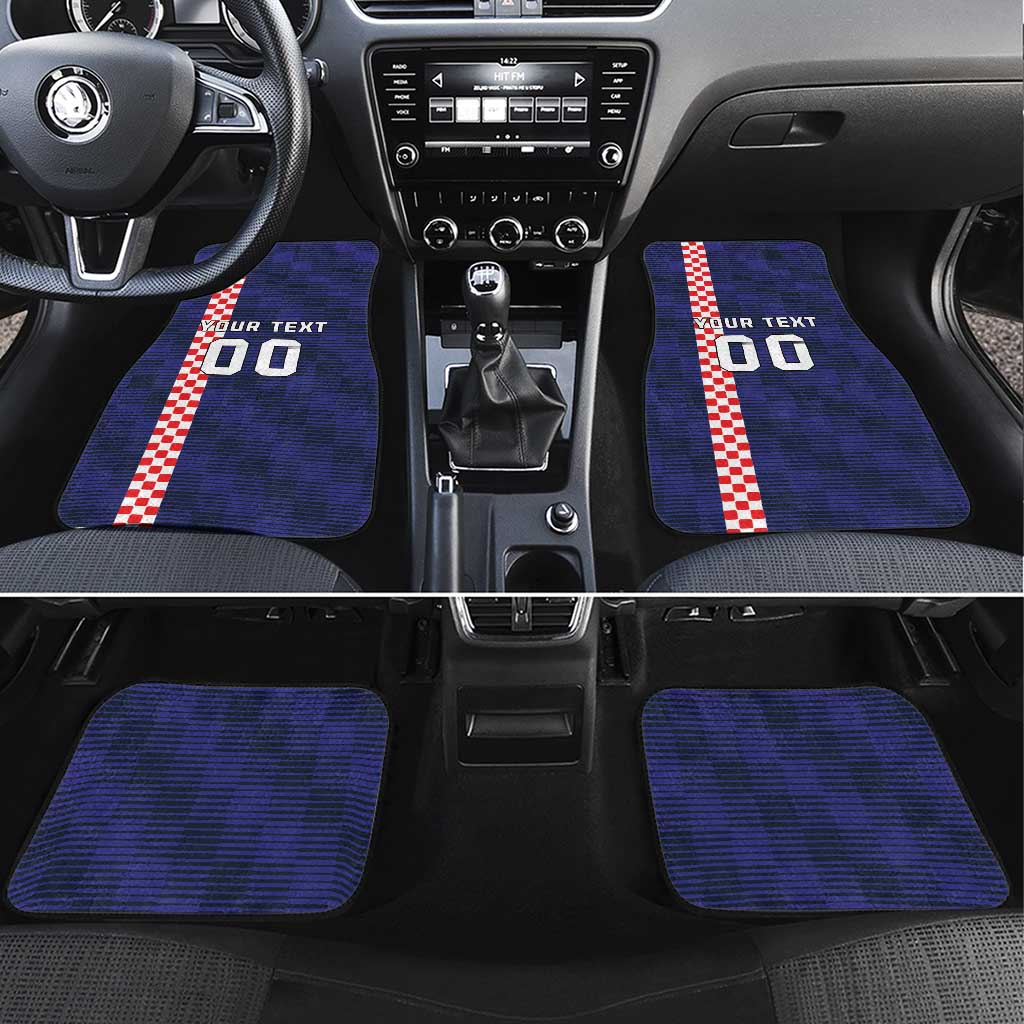 Custom Croatia Volleyball Car Mats Go Champions Sahovnica