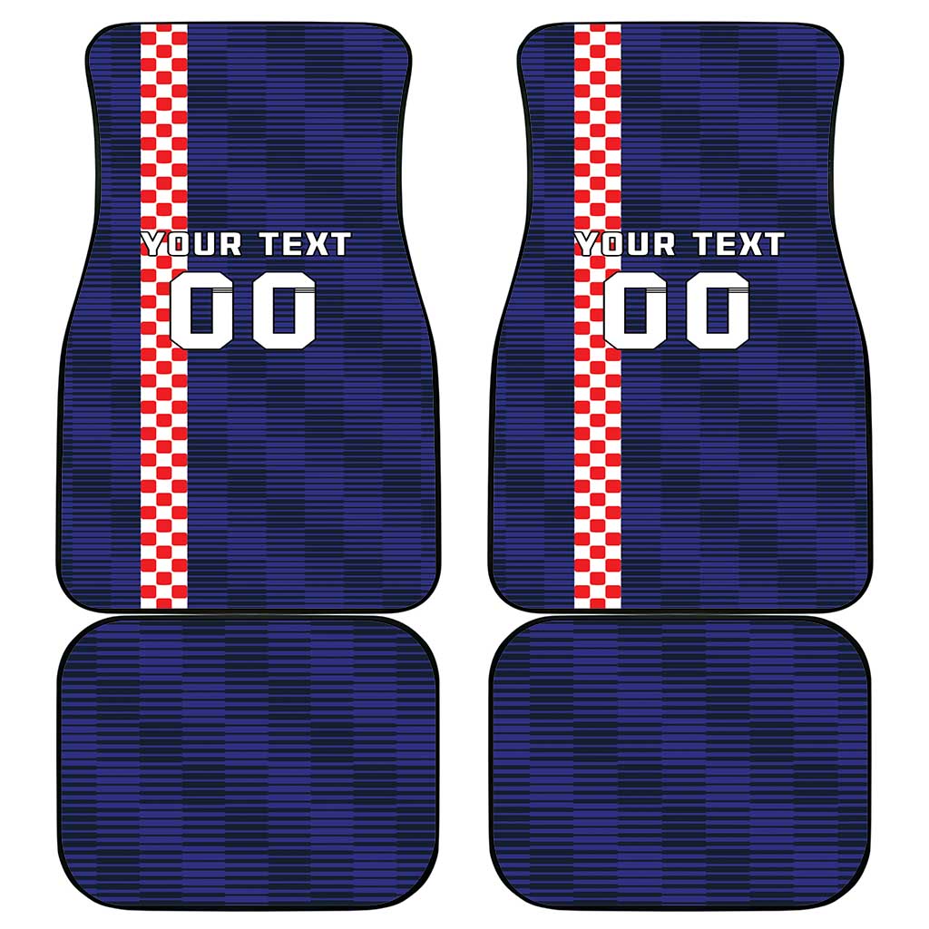 Custom Croatia Volleyball Car Mats Go Champions Sahovnica