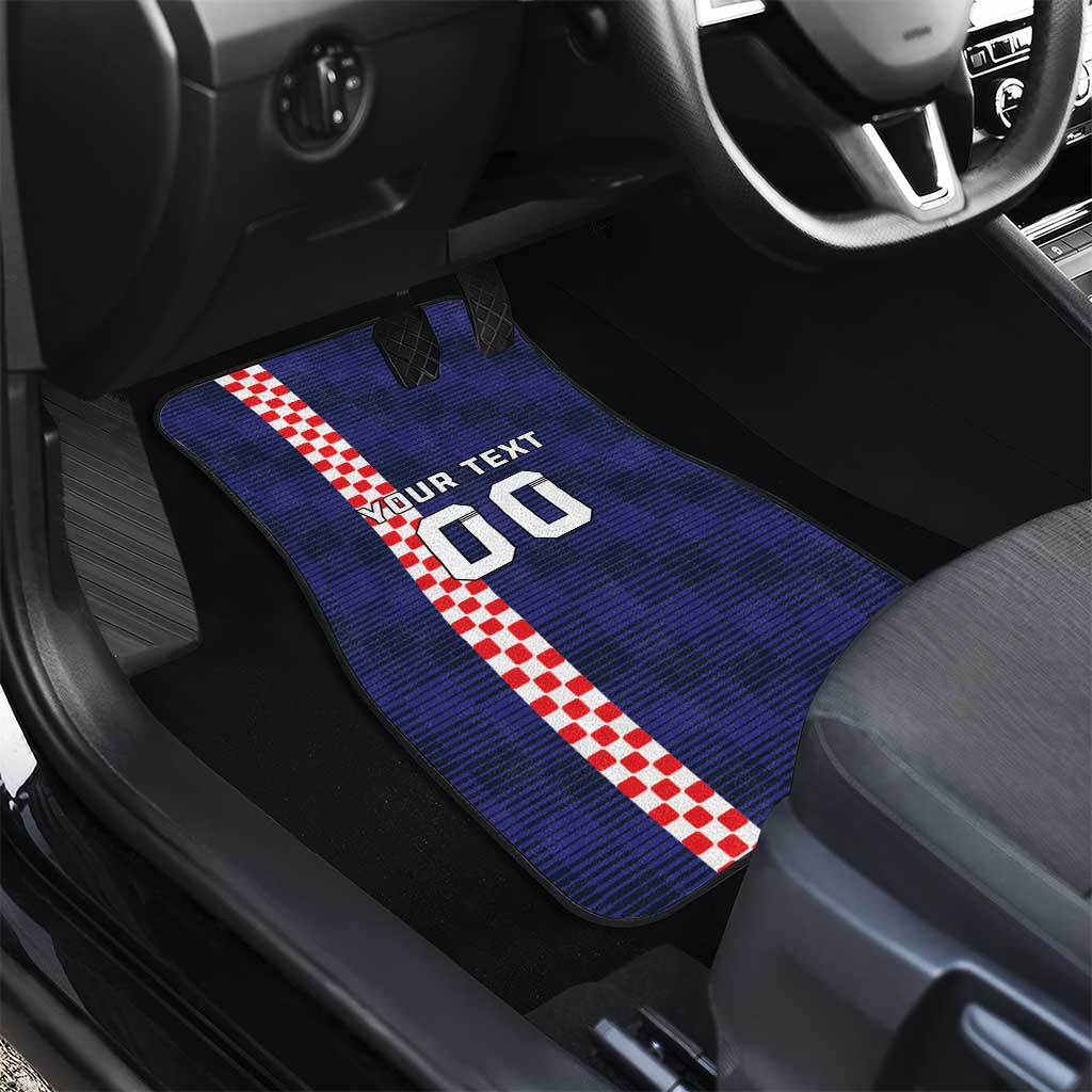 Custom Croatia Volleyball Car Mats Go Champions Sahovnica