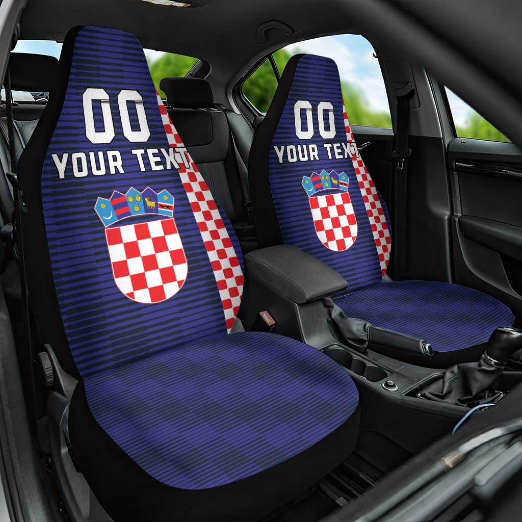 Custom Croatia Volleyball Car Seat Cover Go Champions Sahovnica