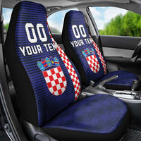 Custom Croatia Volleyball Car Seat Cover Go Champions Sahovnica
