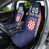 Custom Croatia Volleyball Car Seat Cover Go Champions Sahovnica