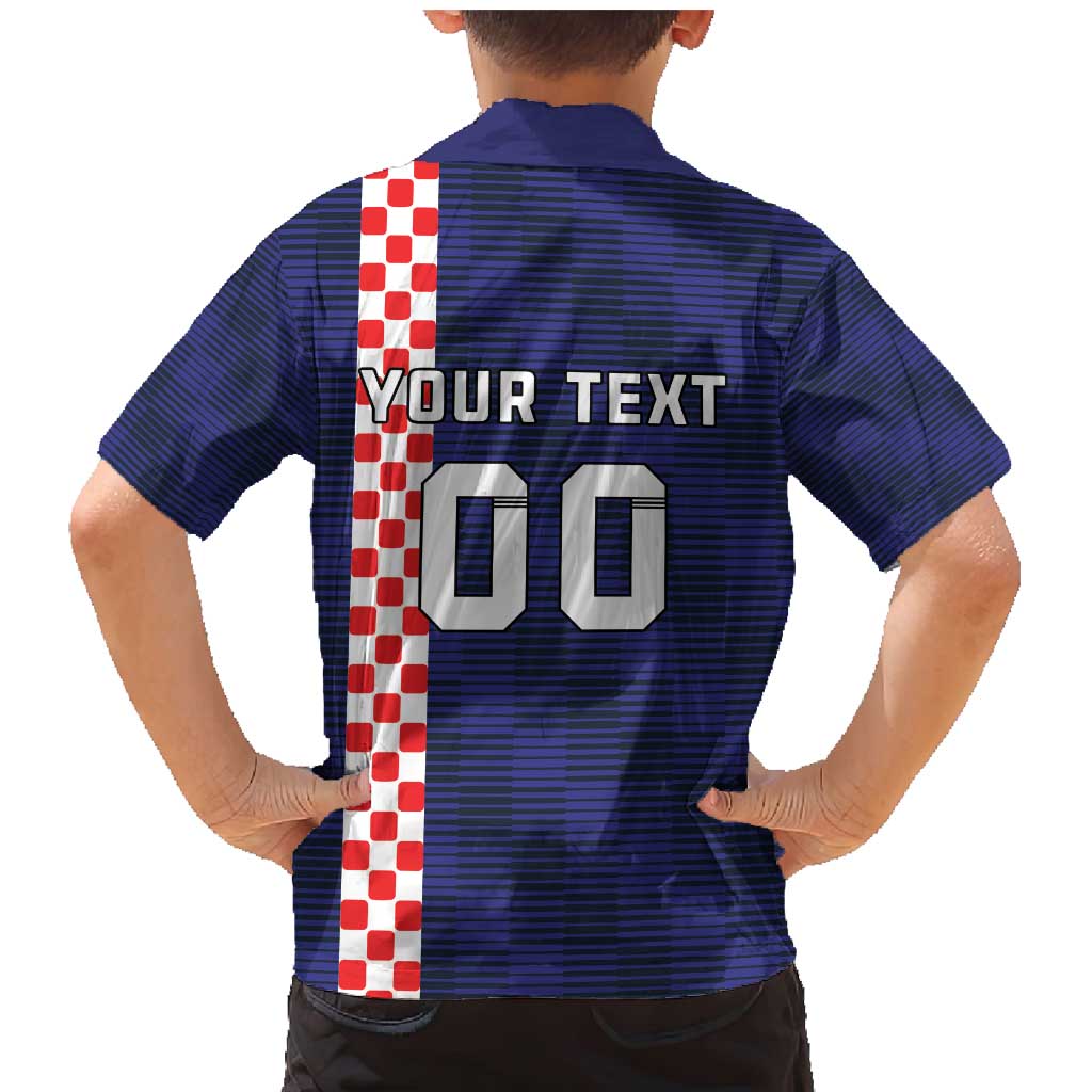 Custom Croatia Volleyball Family Matching Mermaid Dress and Hawaiian Shirt Go Champions Sahovnica