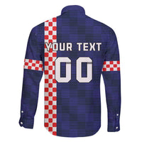 Custom Croatia Volleyball Family Matching Mermaid Dress and Hawaiian Shirt Go Champions Sahovnica