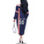 Custom Croatia Volleyball Family Matching Off The Shoulder Long Sleeve Dress and Hawaiian Shirt Go Champions Sahovnica