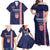Custom Croatia Volleyball Family Matching Off Shoulder Maxi Dress and Hawaiian Shirt Go Champions Sahovnica