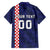 Custom Croatia Volleyball Family Matching Off Shoulder Maxi Dress and Hawaiian Shirt Go Champions Sahovnica