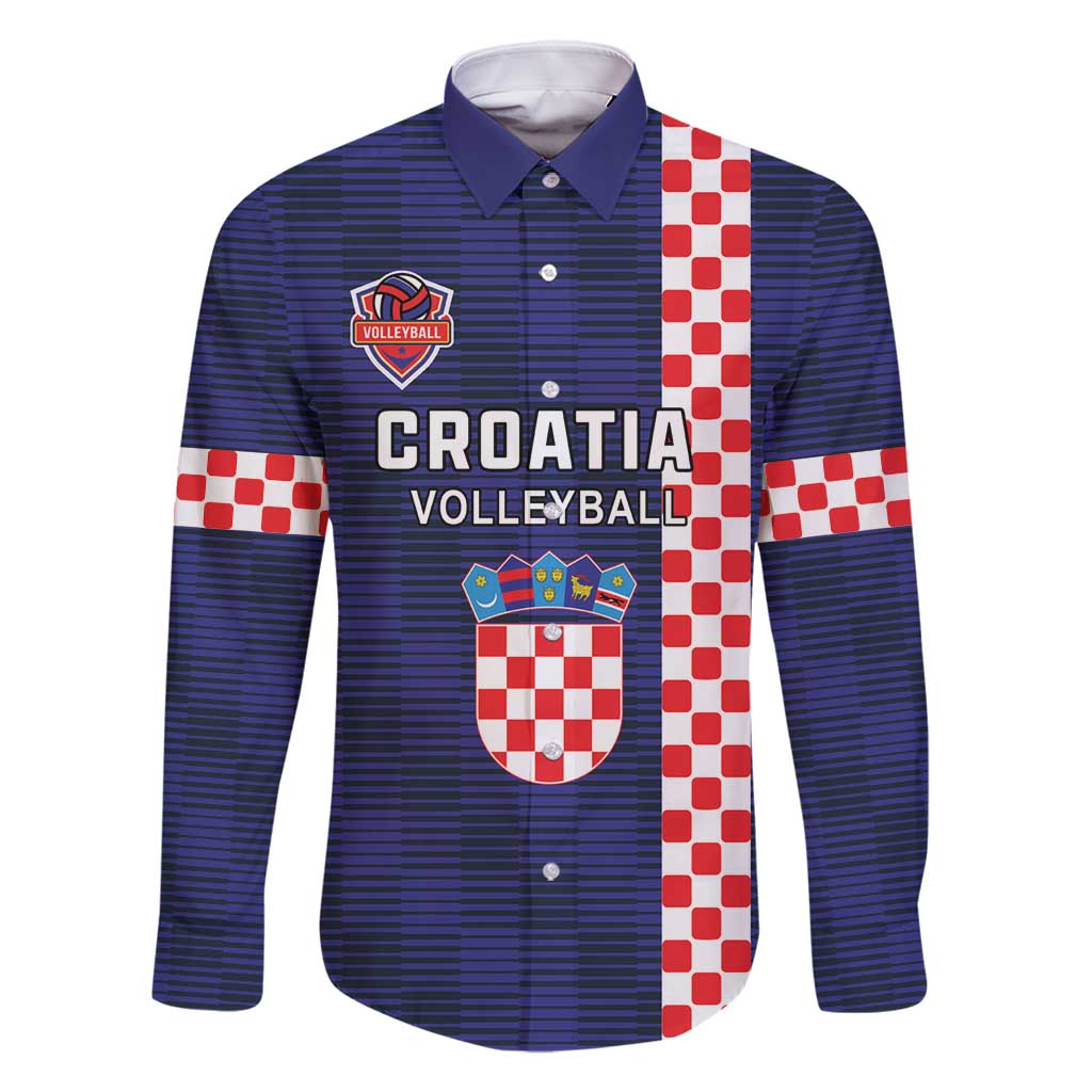 Custom Croatia Volleyball Family Matching Tank Maxi Dress and Hawaiian Shirt Go Champions Sahovnica