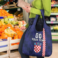 Custom Croatia Volleyball Grocery Bag Go Champions Sahovnica