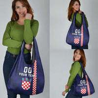 Custom Croatia Volleyball Grocery Bag Go Champions Sahovnica