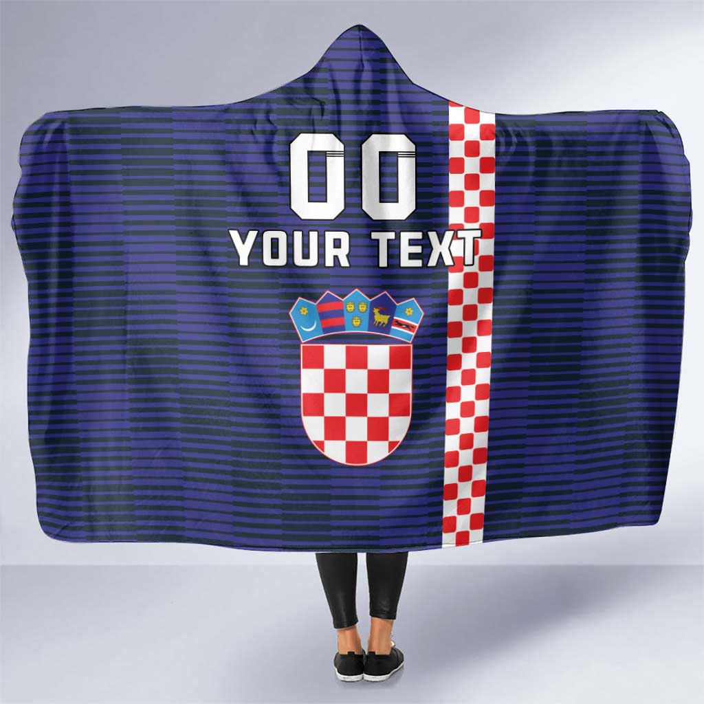 Custom Croatia Volleyball Hooded Blanket Go Champions Sahovnica