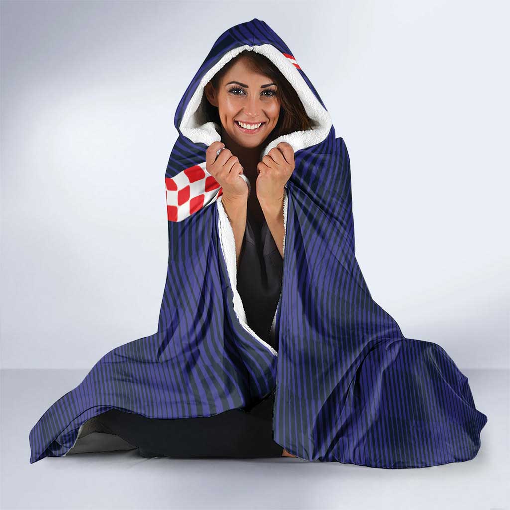 Custom Croatia Volleyball Hooded Blanket Go Champions Sahovnica