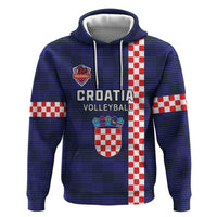 Custom Croatia Volleyball Hoodie Go Champions Sahovnica