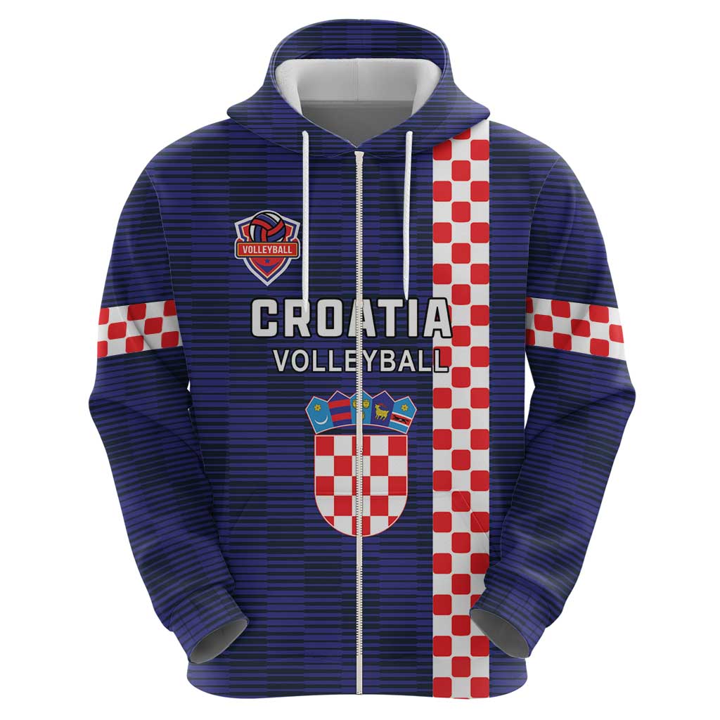 Custom Croatia Volleyball Hoodie Go Champions Sahovnica