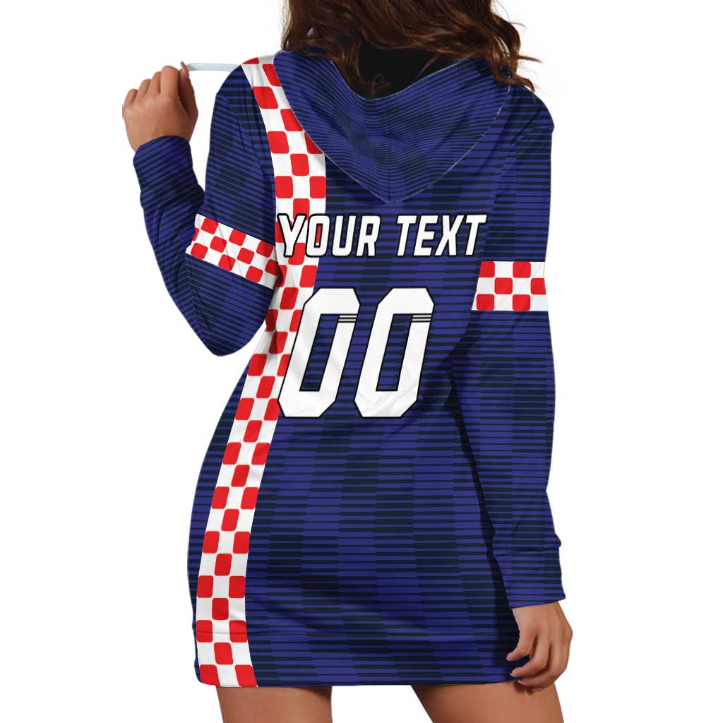 Custom Croatia Volleyball Hoodie Dress Go Champions Sahovnica