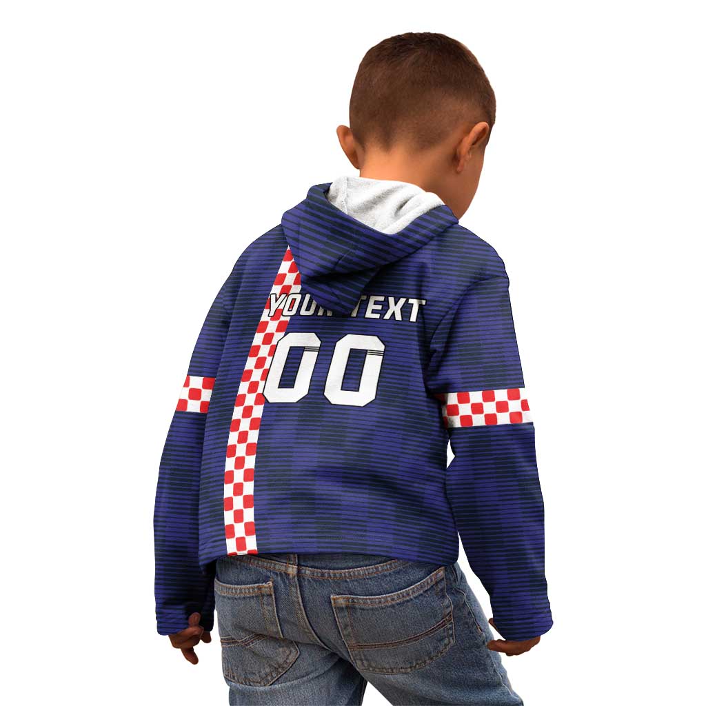 Custom Croatia Volleyball Kid Hoodie Go Champions Sahovnica