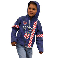 Custom Croatia Volleyball Kid Hoodie Go Champions Sahovnica